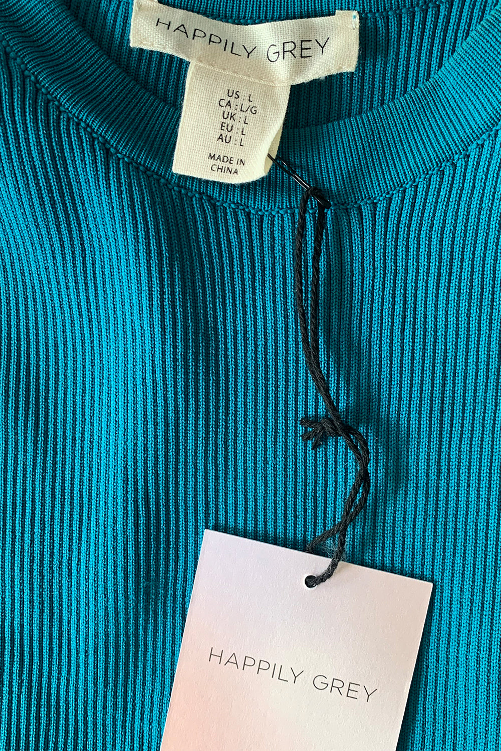 Happily Grey Teal Top