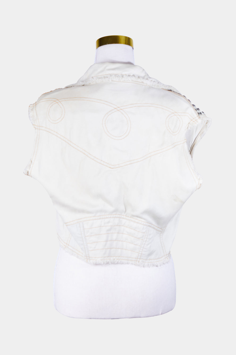 SHAKUHACHI White Studded Vest