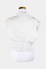 SHAKUHACHI White Studded Vest
