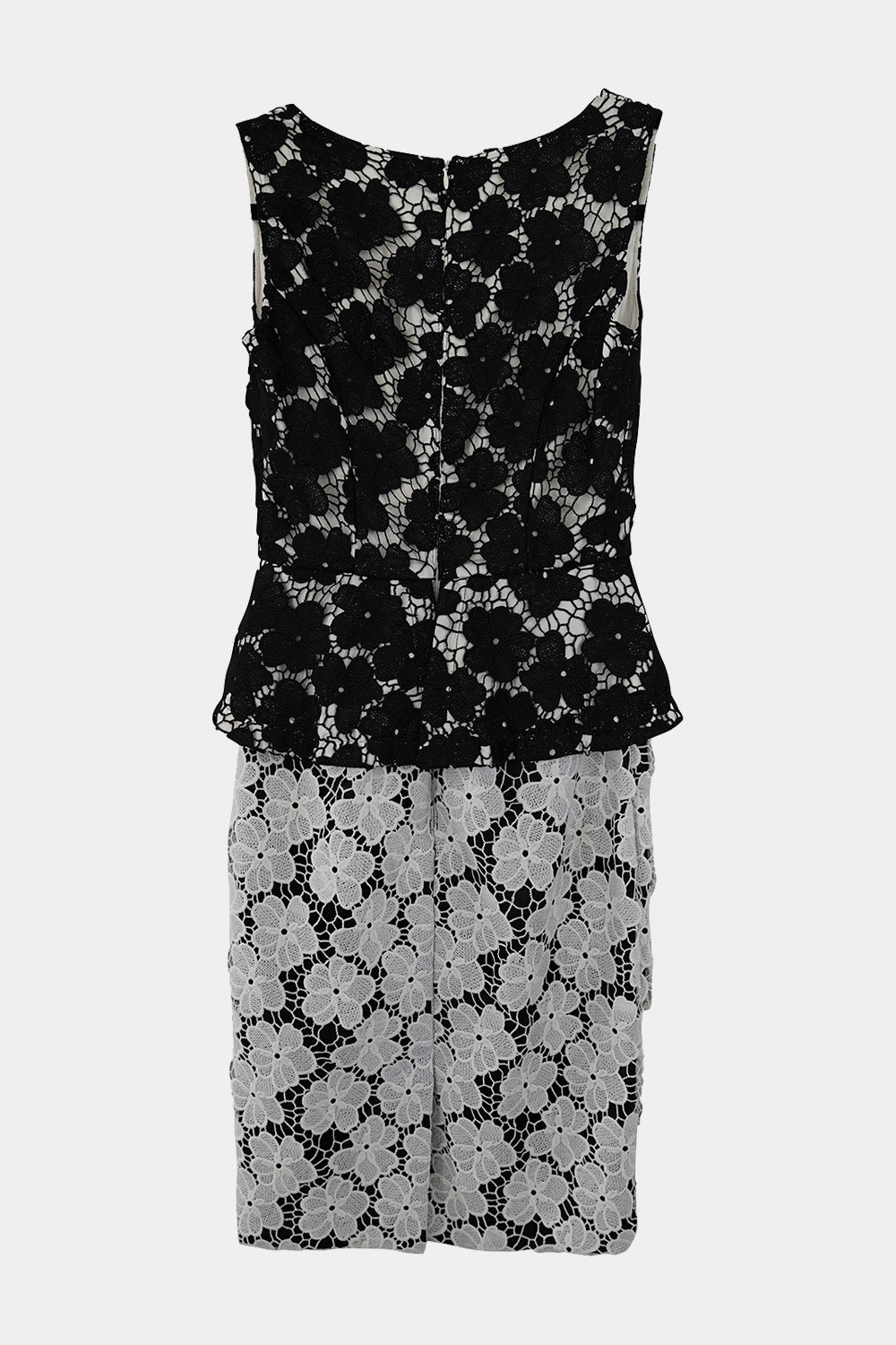 REVIEW Black, White Lace Sheath Dress