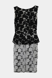 REVIEW Black, White Lace Sheath Dress
