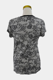 GIVONI Black and White Floral T-Shirt
