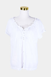 MILLERS White Broderie Insert Blouse