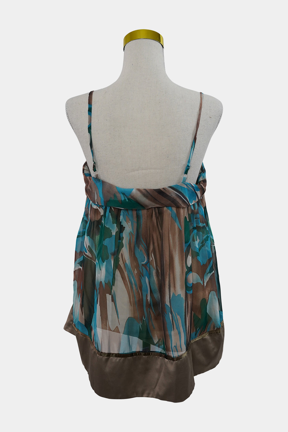 Star Model Brown, Green, Blue Cami Top