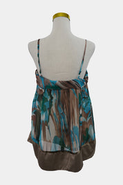 Star Model Brown, Green, Blue Cami Top