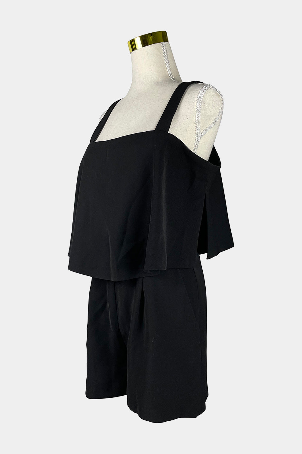 WITCHERY Black Off Shoulder Playsuit