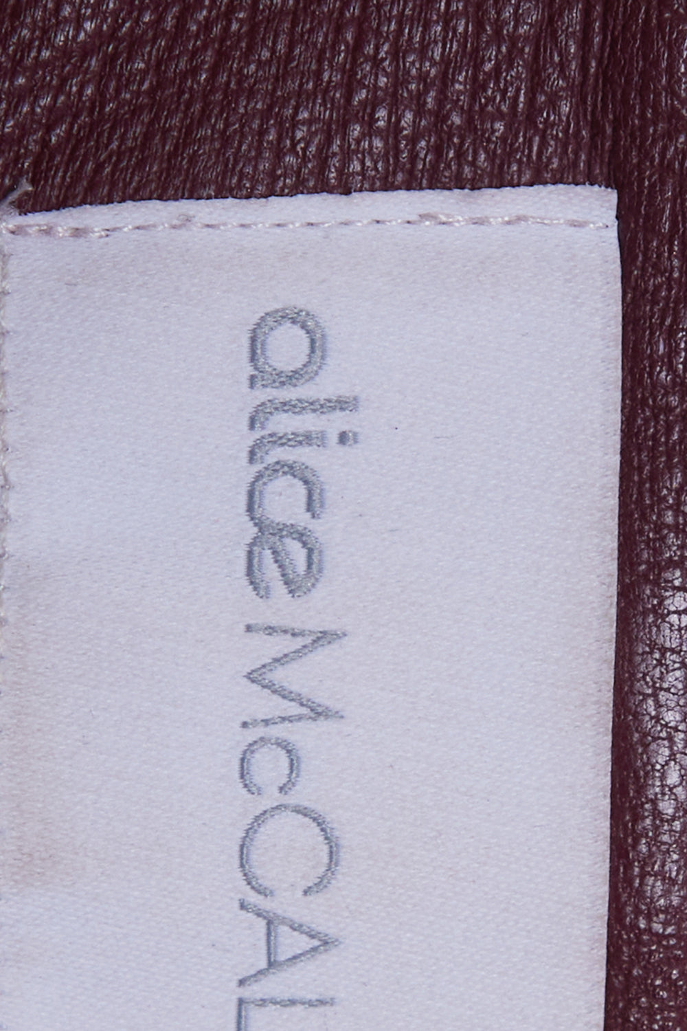 Alice Mccall Burgundy Leather Zip Detail Mini Skirt