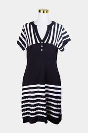 Karen Millen Black, White Stripe Dress