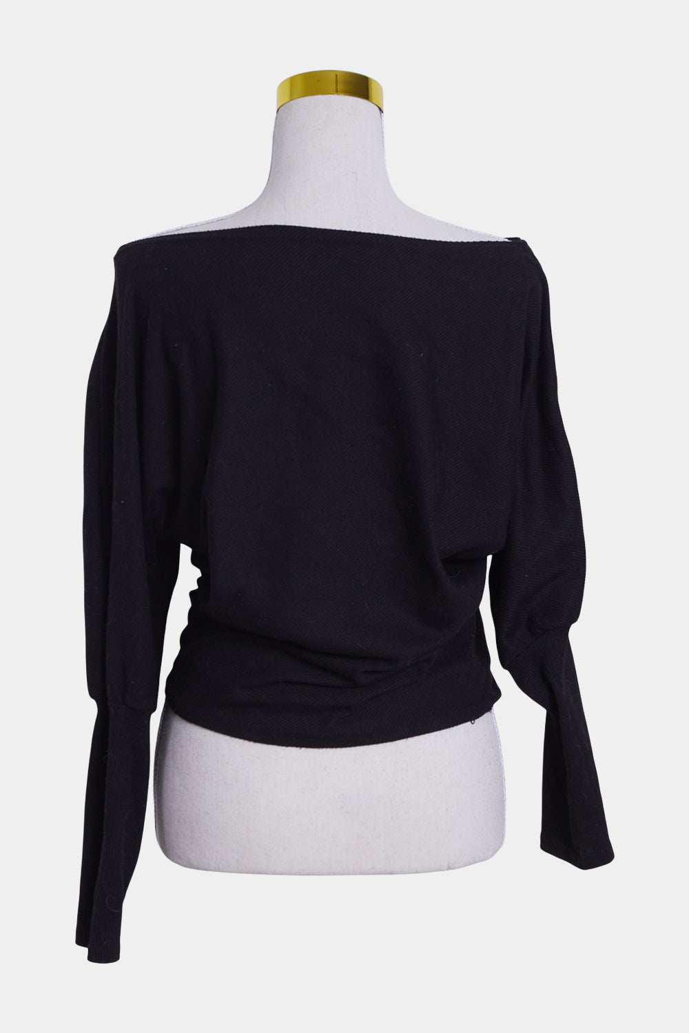 Assorted Brands Black Off Shoulder Long Sleeve Top