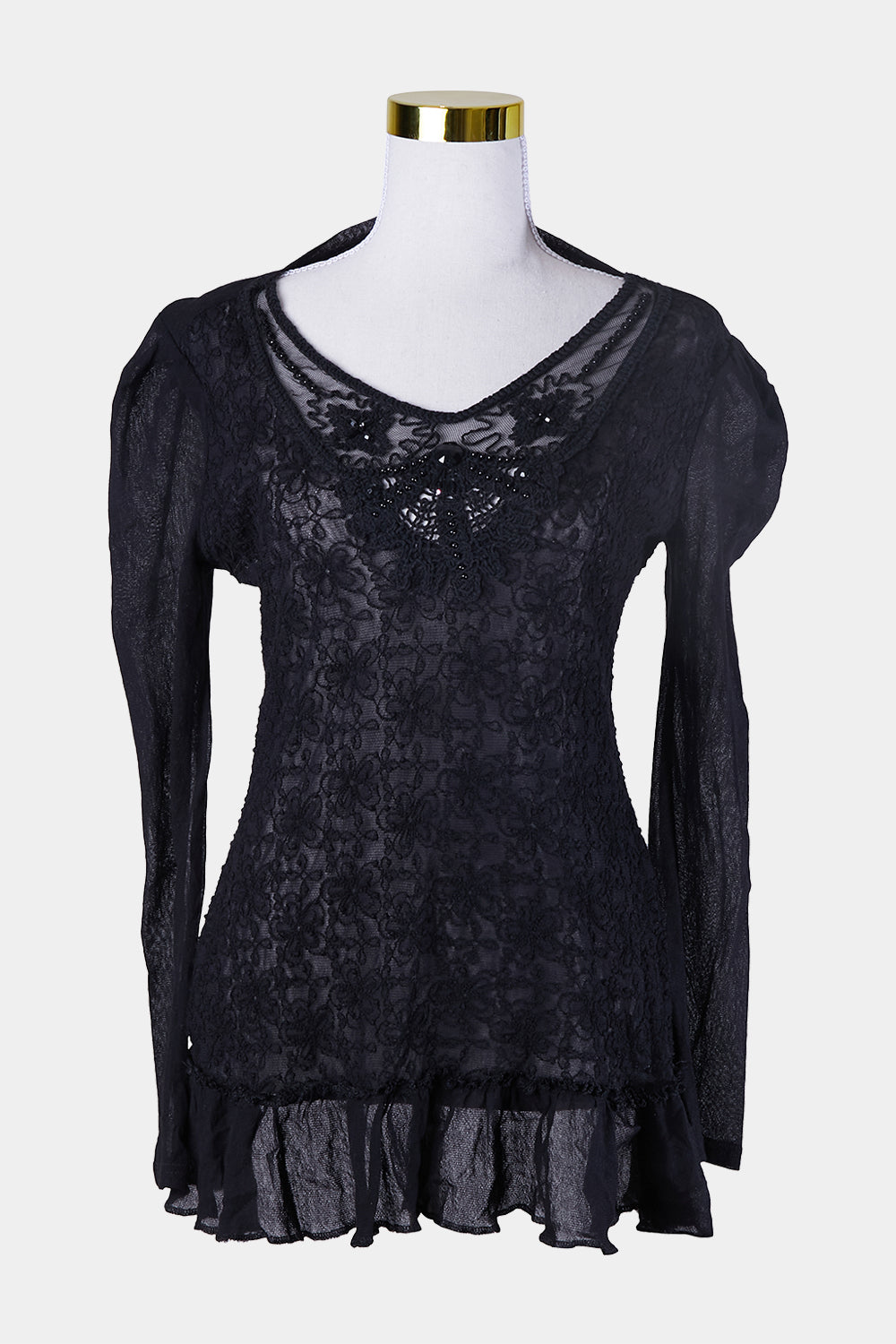 Moss And Spy Black Long Sleeve Dress