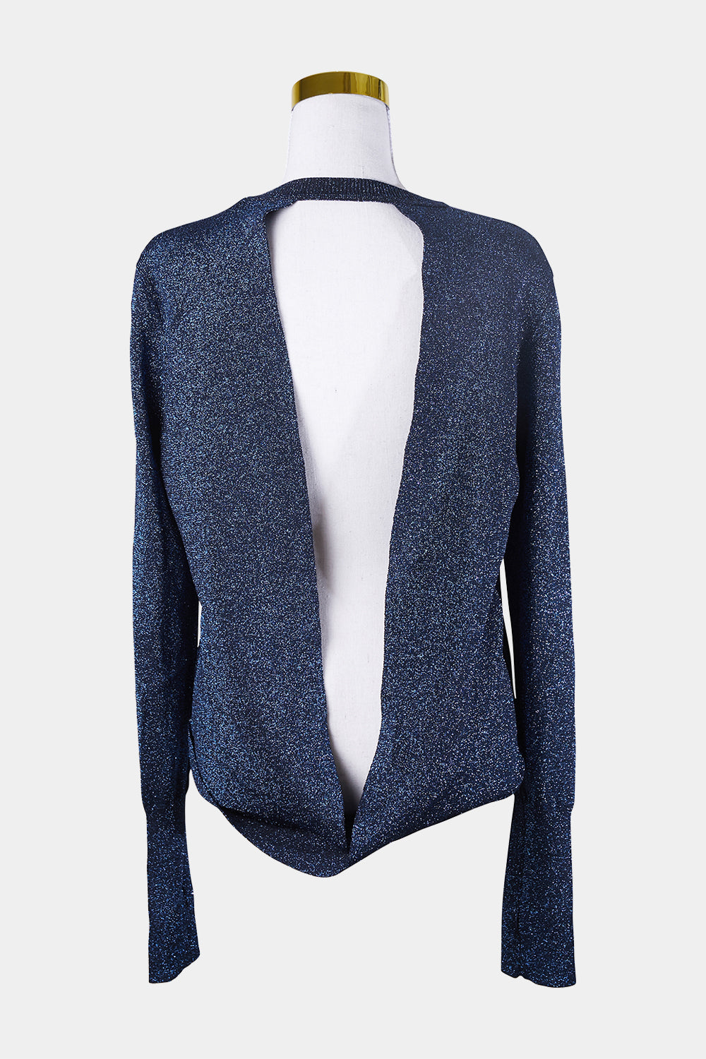 Dion Lee Blue Sparkle Knit Top