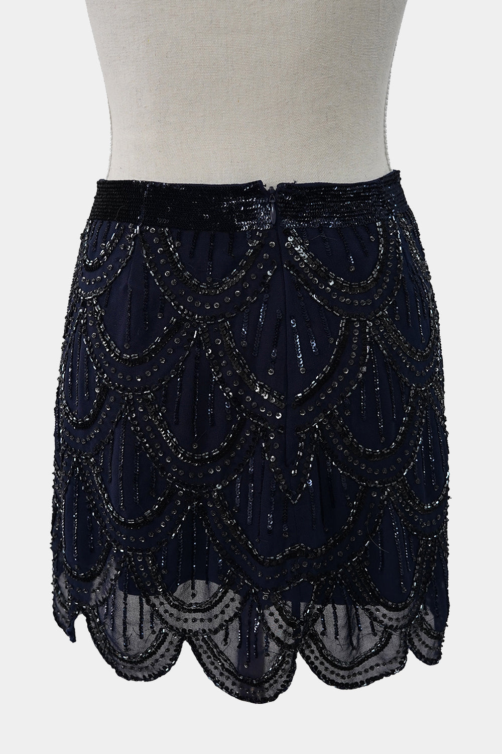 Forever New Navy Beaded Mini Skirt