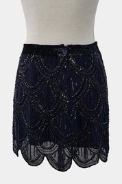 Forever New Navy Beaded Mini Skirt