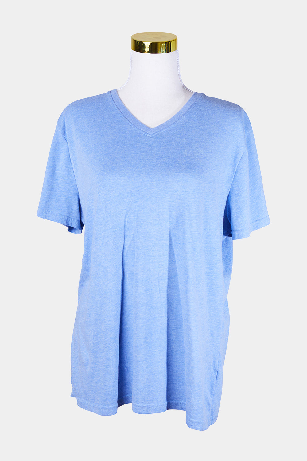 Brilliant Basics Light Blue Marle V Neck Tee