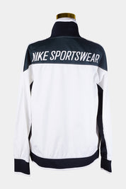 NIKE White, Dark Green, Black Zip Up Track Jacket