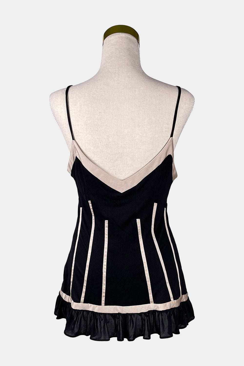 Sass & Bide Cream, Black Frill Top
