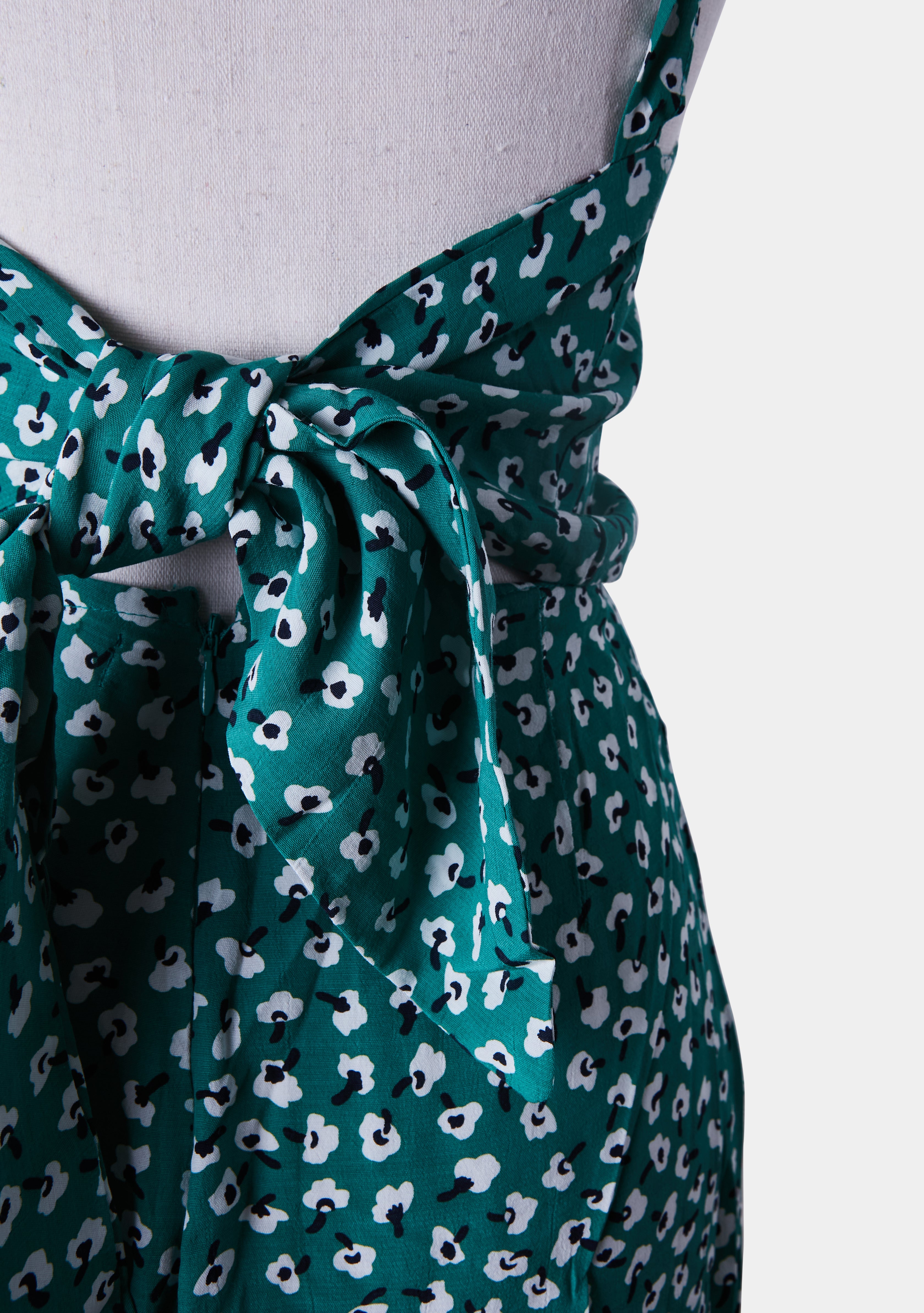 Faithfull The Brand Green Print Tie Back Jumpsuit