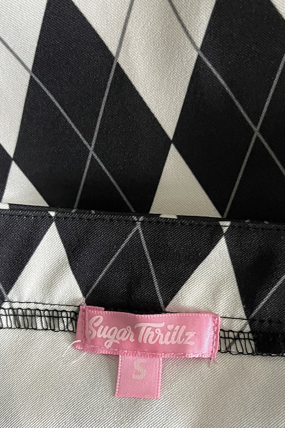 Sugar Thriilz Black & White Mini Skirt