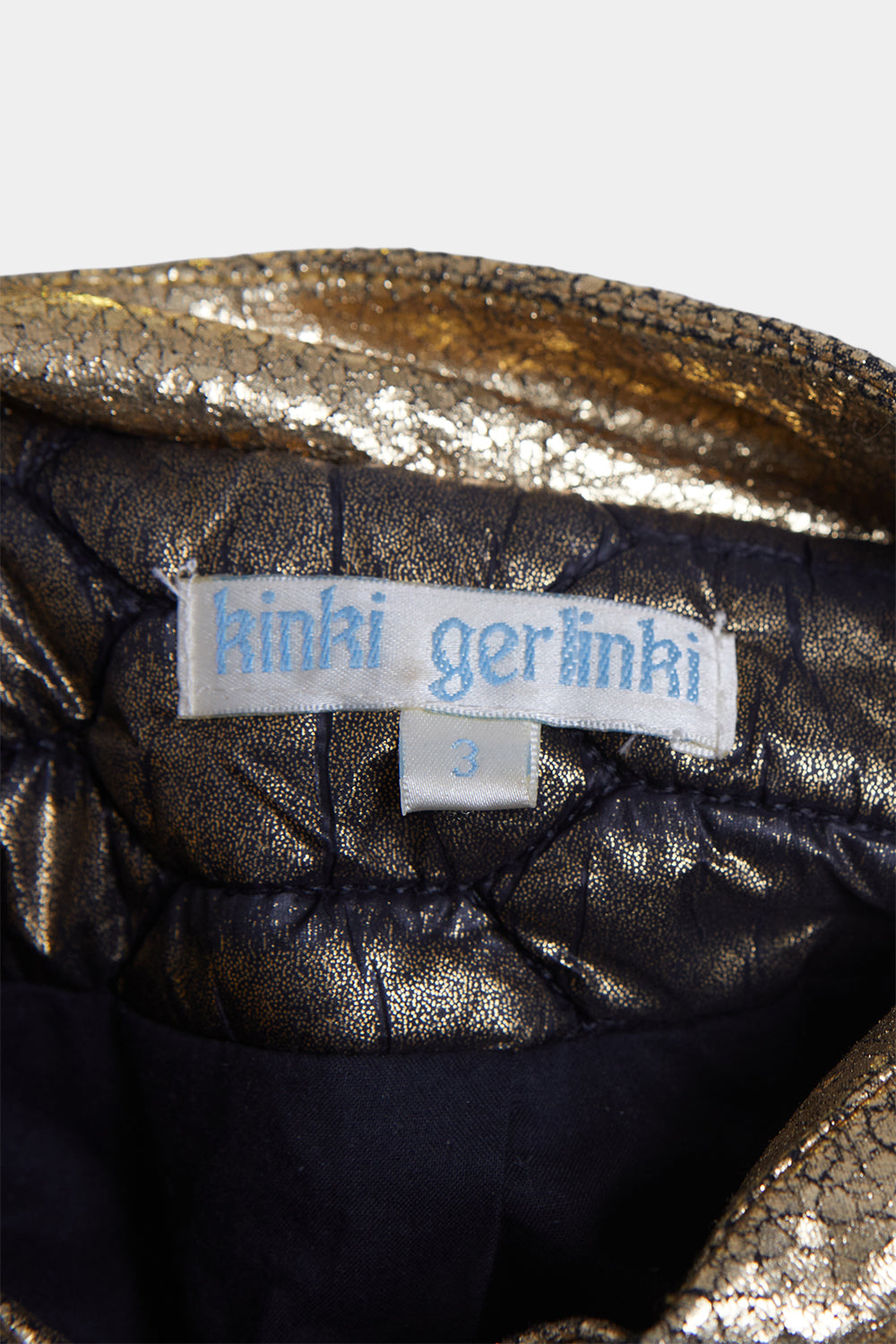Kinki Gerlinki Gold Quilted Bomber Jacket