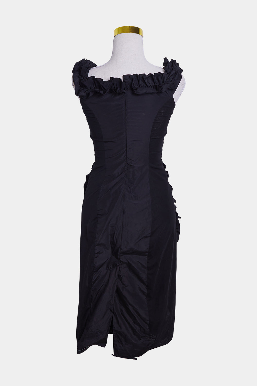 Alice Mccall Black Frill Detail Midi Dress