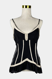 Sass & Bide Cream, Black Frill Top