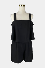 WITCHERY Black Off Shoulder Playsuit