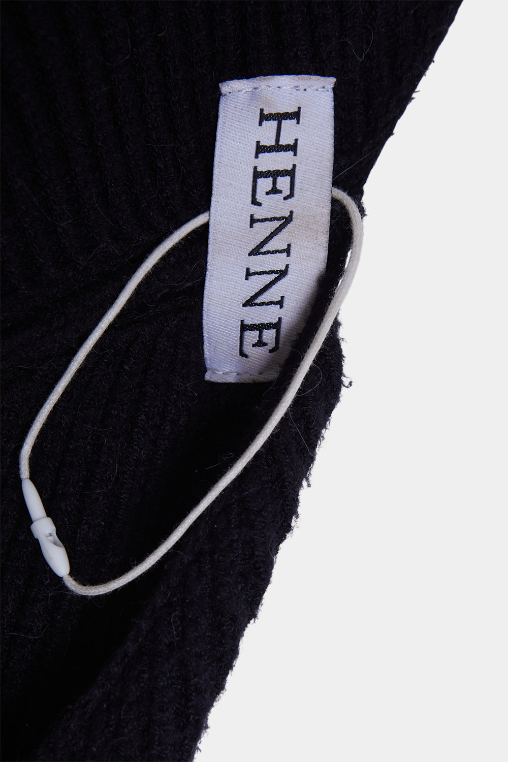 HENNE Black Off Shoulder Cross Front Sweater