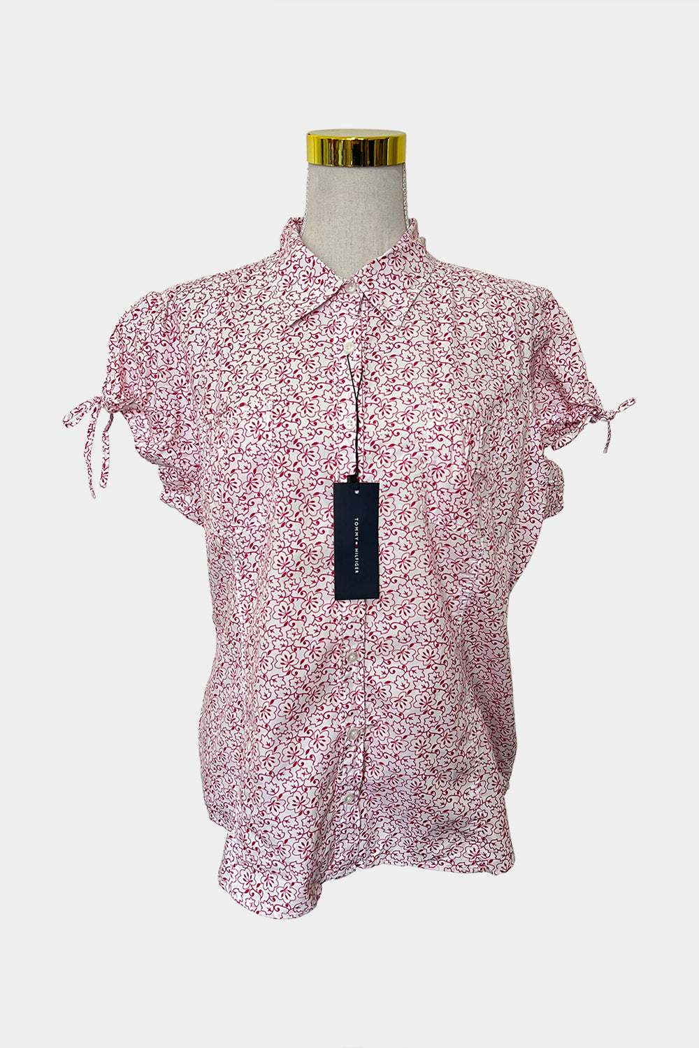 Tommy Hilfiger White and Pink Top