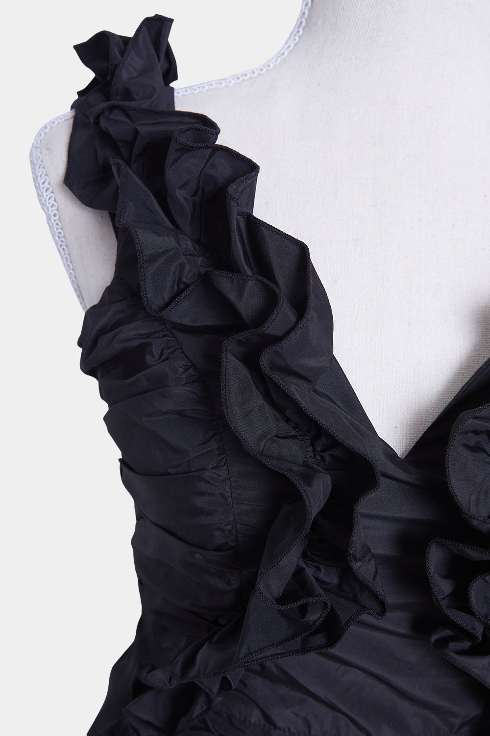 Alice Mccall Black Frill Detail Midi Dress