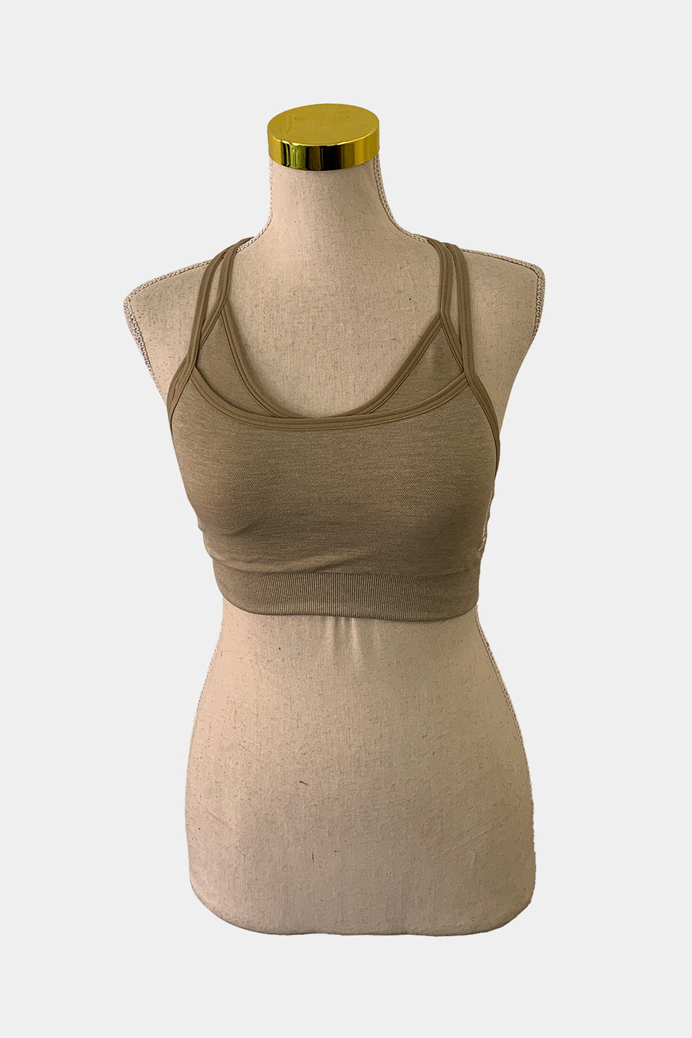 GYMSHARK Khaki Sports Bra