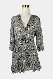 PFEIFFER Black Print Mini Dress