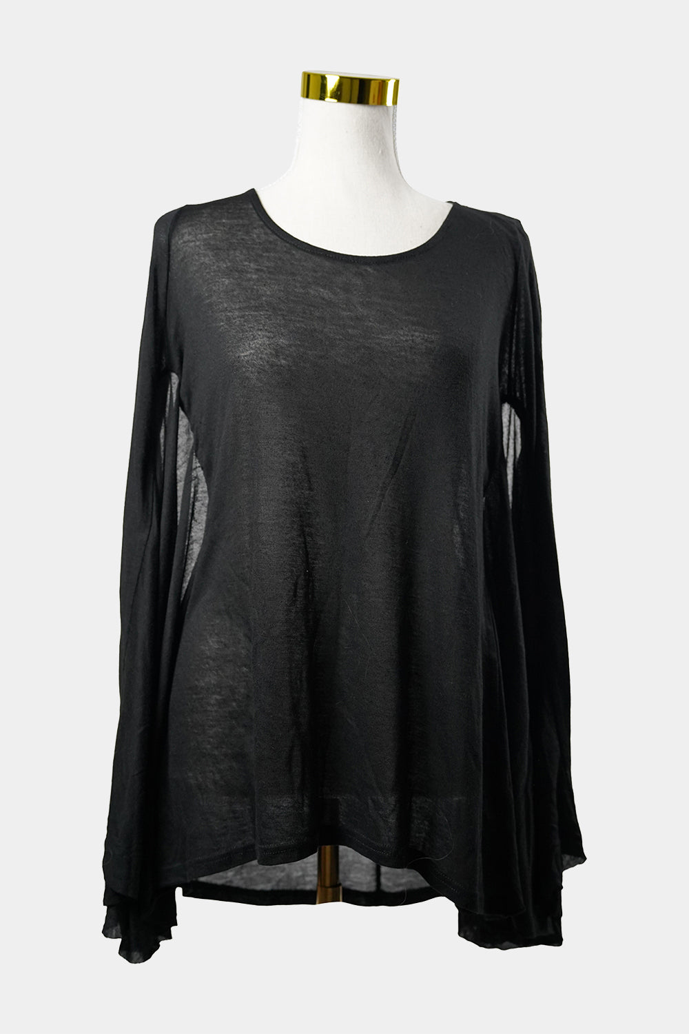 Spicy Sugar Collection Black Winged Long Sleeve Top