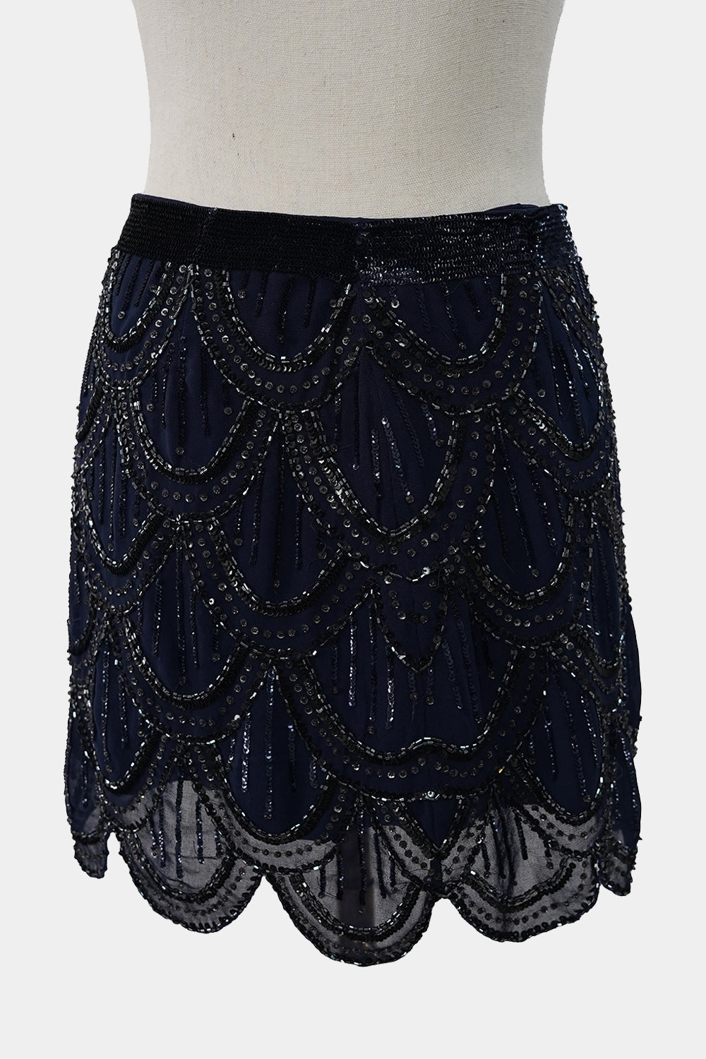 Forever New Navy Beaded Mini Skirt