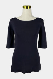 WITCHERY Black Rib Knit Top