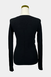 Forever New Black Knit Wrap Top