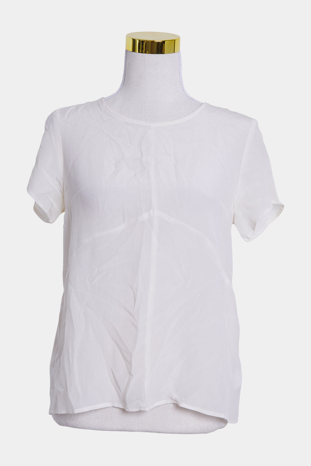Viktoria And Woods White Silk T Shirt