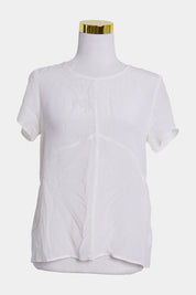 Viktoria And Woods White Silk T Shirt