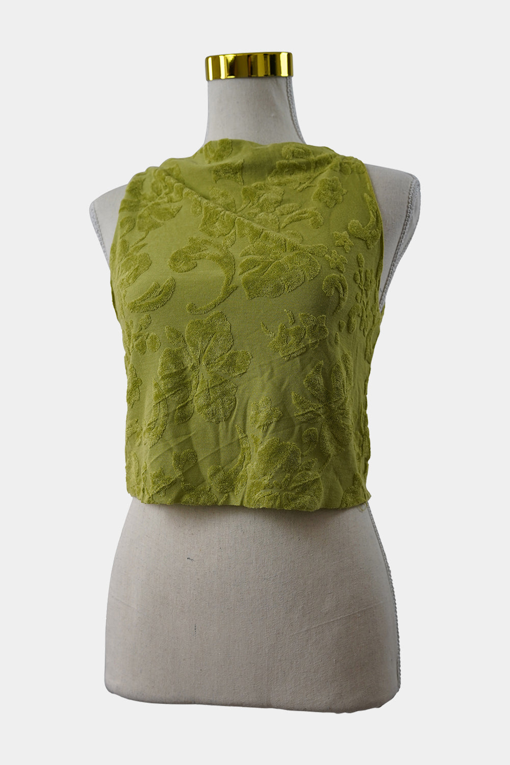 GHANDA Lime, Green Ursula Cropped Cami