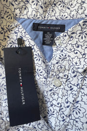 Tommy Hilfiger White and Navi Top