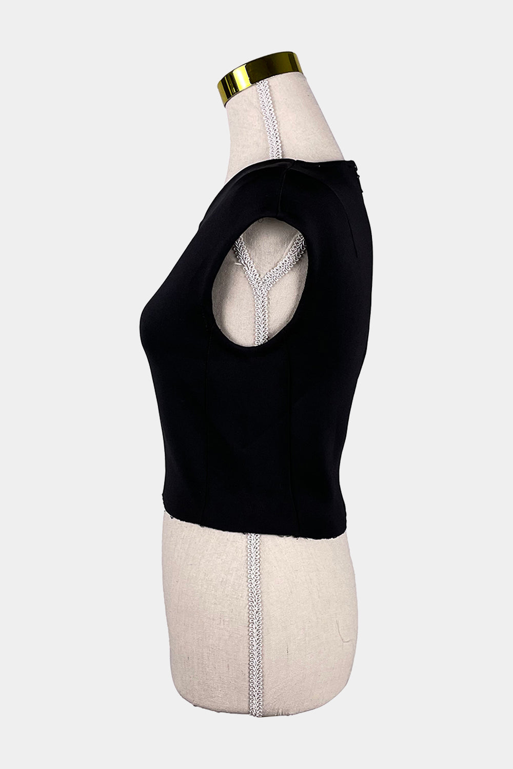 WITCHERY Black Fitted Crop Top