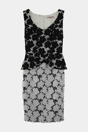 REVIEW Black, White Lace Sheath Dress