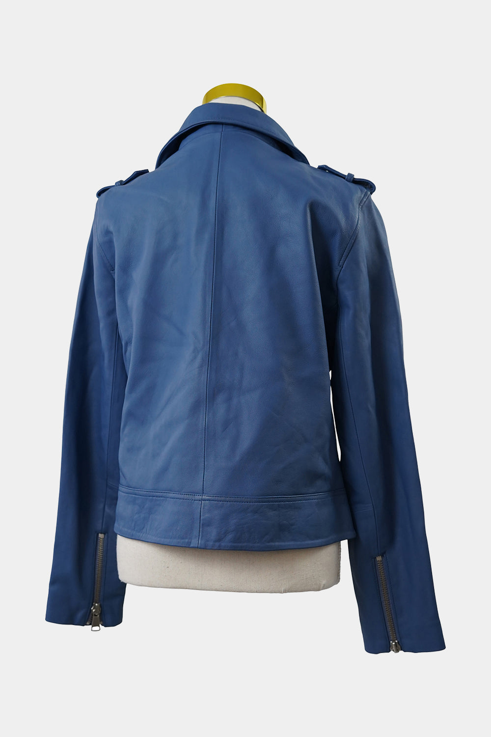 STELLA Blue Leather Biker Jacket