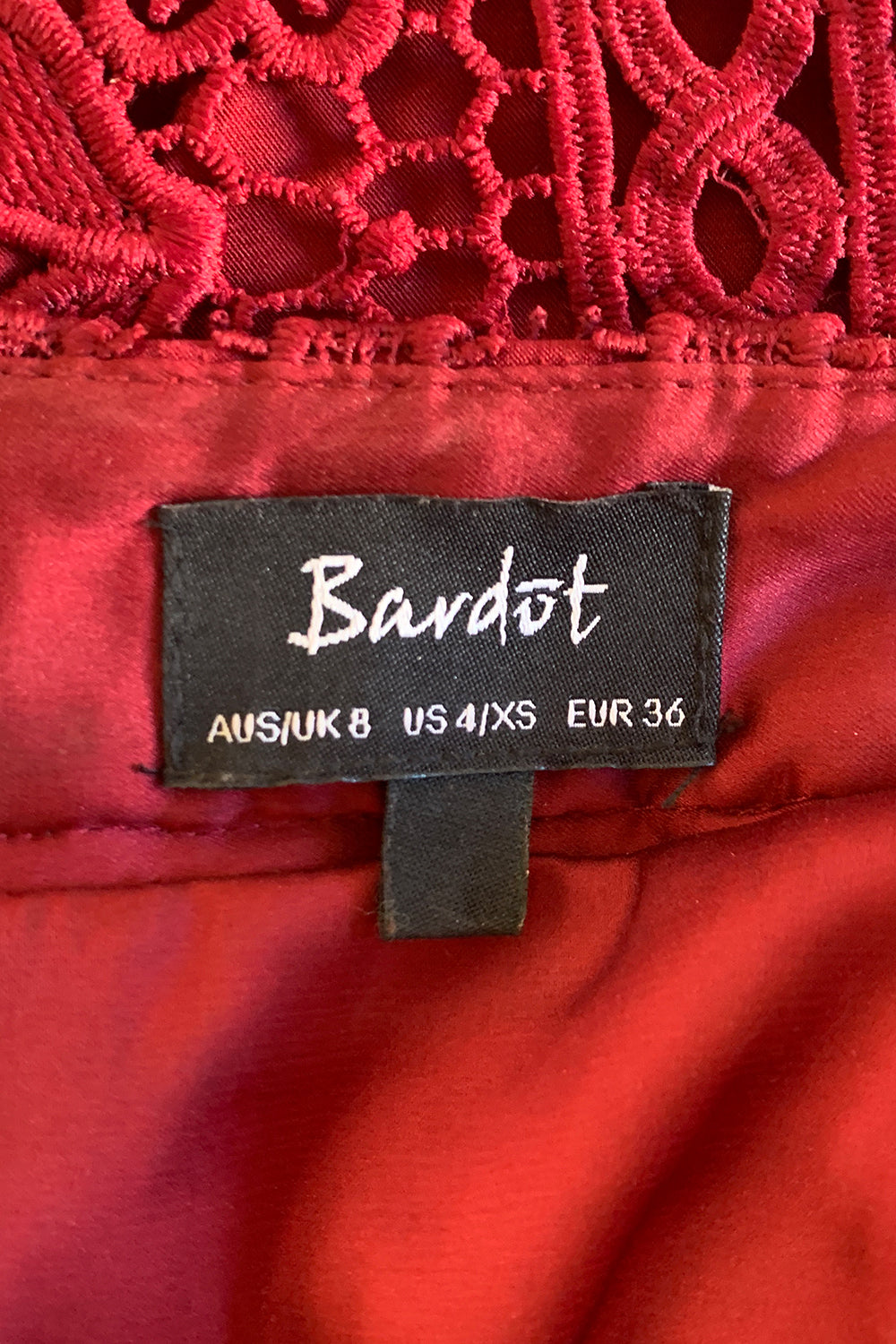 BARDOT Burgundy Skirt