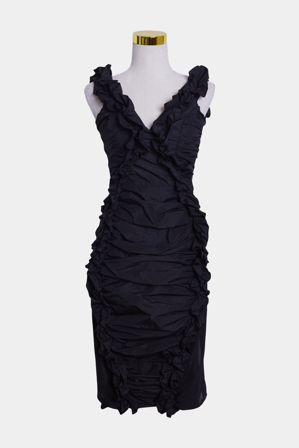 Alice Mccall Black Frill Detail Midi Dress Circular Clothing Co. Alice Mccall Black Frill Detail Midi Dress Circular Clothing Co.