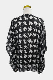 Michael Kors Black, White Cover Up Top