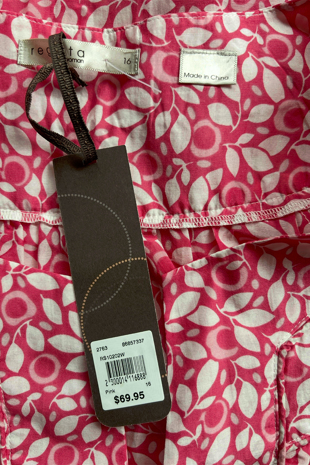 REGATTA Pink and White Top