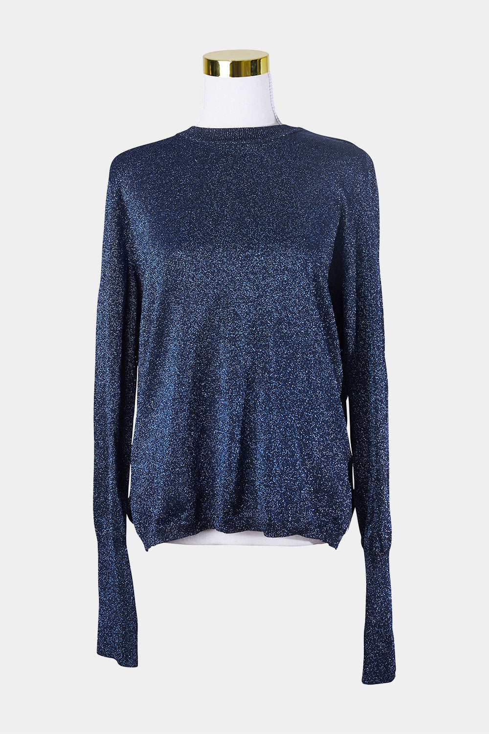 Dion Lee Blue Sparkle Knit Top