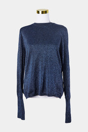 Dion Lee Blue Sparkle Knit Top