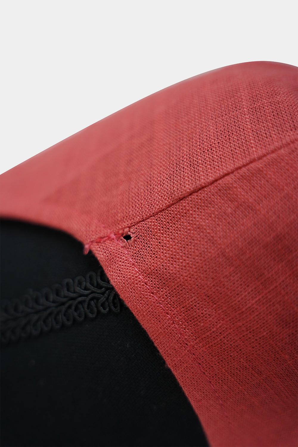 Caroline Morgan Dark Peach Assymetrical Linen Blend Blouse