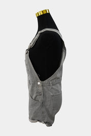 Princess Polly Grey White Houndstooth Short Dungarees